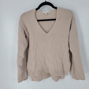 NakedCashmere Blush Pink V Neck Long Sleeve Sweater XS